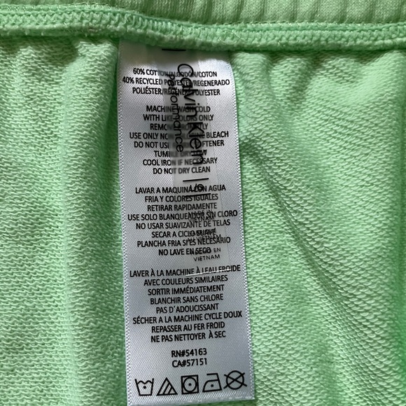 Calvin Klein Performance Set Top & Shorts L Mint Green - Picture 6 of 7